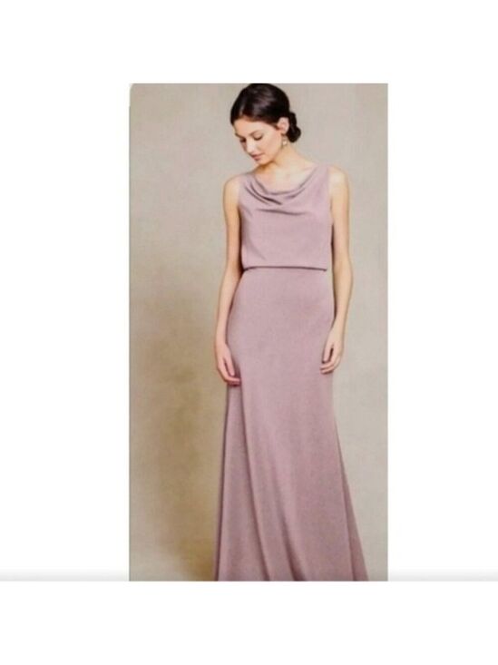 Jenny Yoo Dresses & Skirts - Jenny Yoo Madelyn Long Gown Sleeveless Cowl Neck Deep V Back Lavender Dress 10